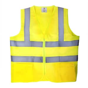 Large Yellow High Visibility Reflective Class 2 Safety Vest