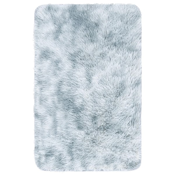 Rainbow Shag 2 ft. x 3 ft. Light Gray Abstract Solid Area Rug