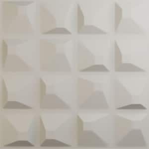 19 5/8 in. x 19 5/8 in. Tristan EnduraWall Decorative 3D Wall Panel, Satin Blossom White (12-Pack for 32.04 Sq. Ft.)