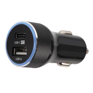 Car Charger 32W 2-Port USB & Type C