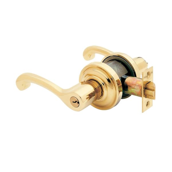 Baldwin Images Collection Classic Polished Brass Left-Handed Entry Door Lever