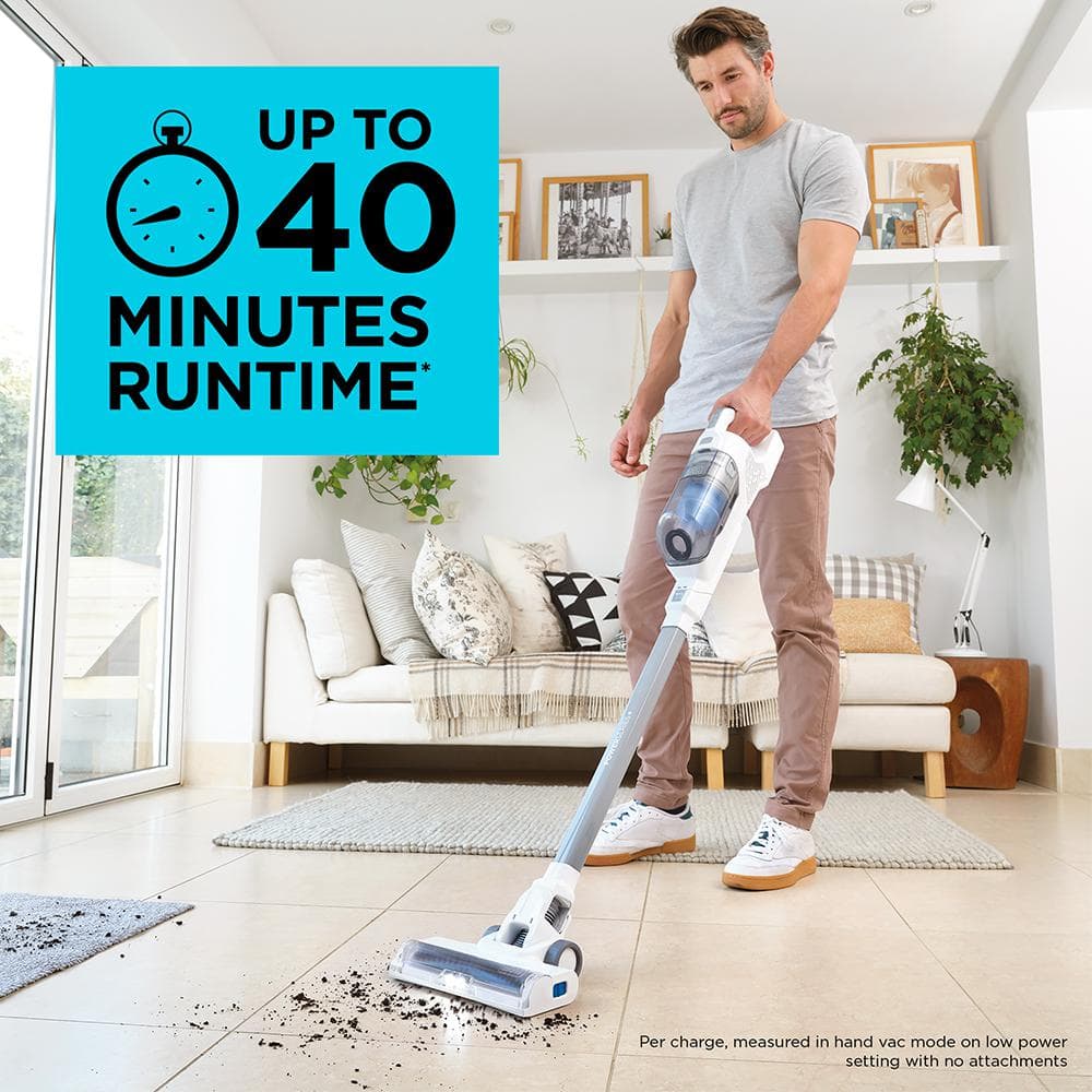 White Convertible Cordless Stick Vacuum for Pets