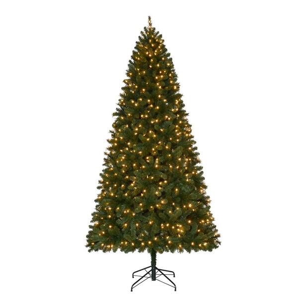Home Accents Holiday 9 ft. Pre-Lit LED Wesley Spruce Artificial Christmas Tree with Color Changing Lights