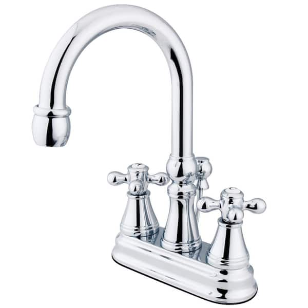 Restoration 4 in. Centerset 2-Handle Bathroom Sink Faucet with Pop-Up Drain in Chrome