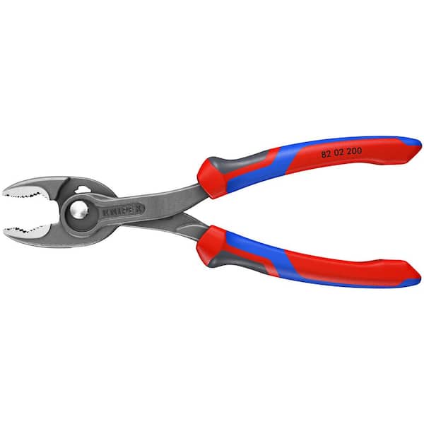 KNIPEX 8 in. TwinGrip Slip Joint Pliers 82 02 200 - The Home Depot