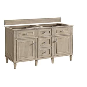 Lorelai 59.88 in. W x 23.5 in. D x 32.88 in. H Bath Vanity Cabinet without Top in Whitewashed Oak