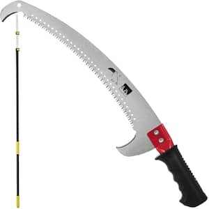 4 ft. to 12 ft. Telescopic Pole Saw Blade Length 12 in. Extendable Landscaping Pruning Saw for trimming Branches