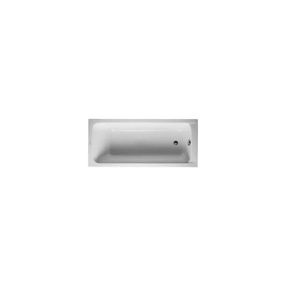 EAN 4021534386435 product image for D-Code 63 in. Acrylic Rectangular Drop-In Non-Whirlpool Bathtub in White | upcitemdb.com