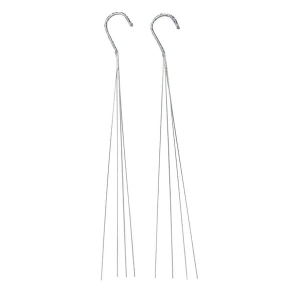 A Single Silver Wire Hanger On A White Background Stock Photo