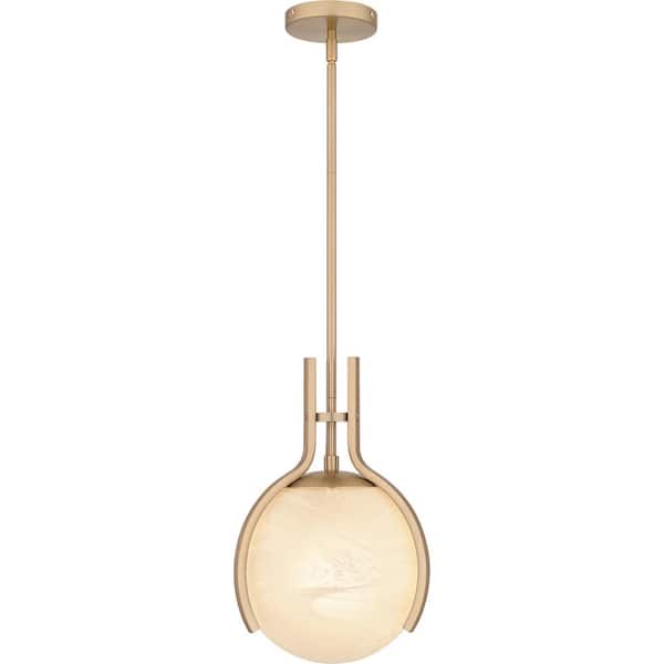 Quoizel Orbit 100-Watt 1-Light Bronze Gold Mini Pendant Light
