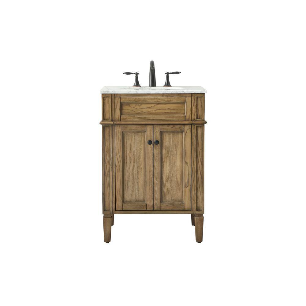 Simply Living 24 in. W x 21.5 in. D x 35 in. H Bath Vanity in Driftwood wit