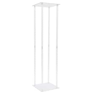9.84 in. W x 39.37 in. H Square Acrylic Plastic Stand Wedding Geometric Flower Plant Rack Wedding Props