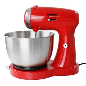 Hamilton Beach 4 Qt. 7-Speed Blue Stand Mixer with with Whisk, Dough Hook,  Flat Beater Attachments 63393 - The Home Depot