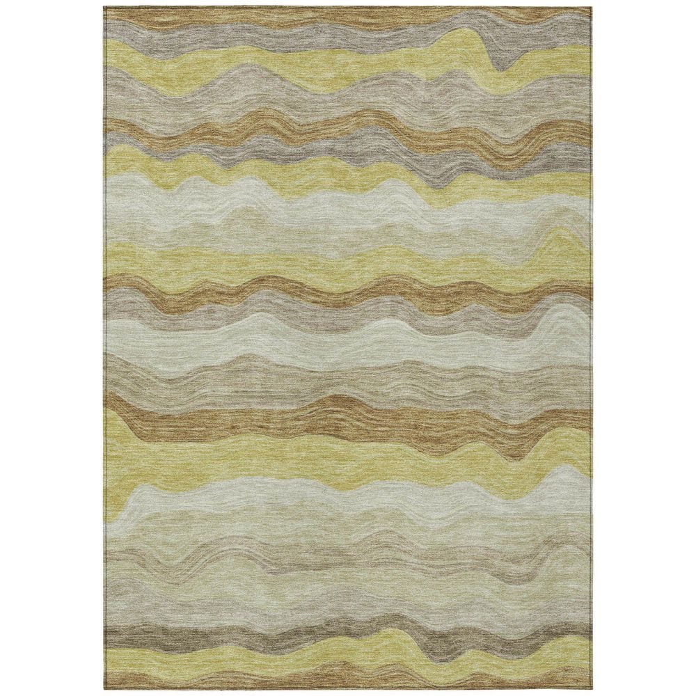 Chantille Machine Washable Indoor/Outdoor Abstract ACN2397 Wheat 3 ft. x 5 ft. Area Rug price history on PriceWatchPro
