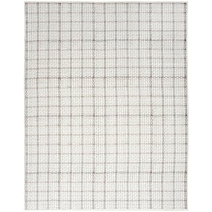 Washables Ivory 6 ft. x 9 ft. Geometric Contemporary Area Rug
