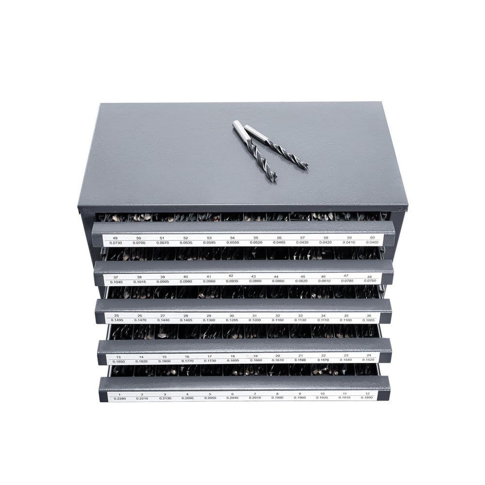 14.8 in. L x 7.9 in. W x 7.9 in. H Drill Bit Dispenser Cabinet 5-Drawer Drill Bit Organizer Cabinet, Steel, Racks & Bins price history on PriceWatchPro