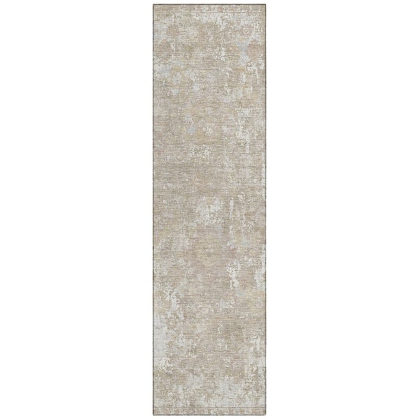 Chantille Machine Washable Indoor/Outdoor Abstract ACN3116 Ivory 2 ft. x 7 ft. Runner Rug