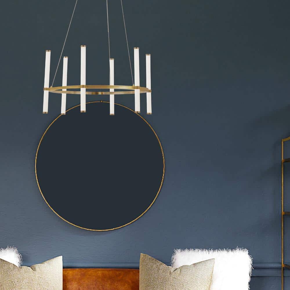 Modern Black and Brass 24" LED Chandelier