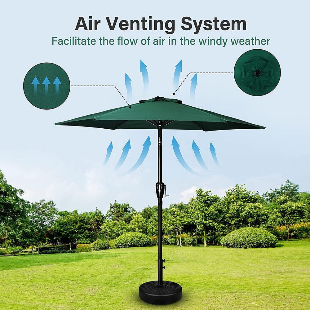 7 .5 ft. Outdoor Patio Table Market Umbrella, 90 in. Tall Matte Pole Extens