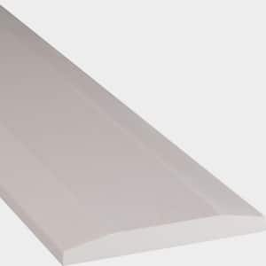 White Double Hollywood 5 in. x 36. in Engineered Marble Threshold Floor and Wall Tile (3 in. ft. )