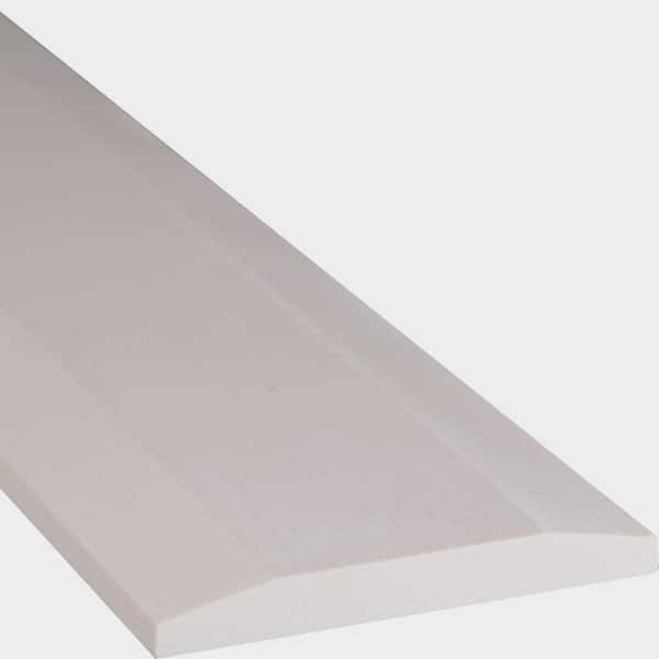 MSI White Double Hollywood 5 in. x 36. in Engineered Marble Threshold Threshold Tile Trim (15 ln. ft./Case)