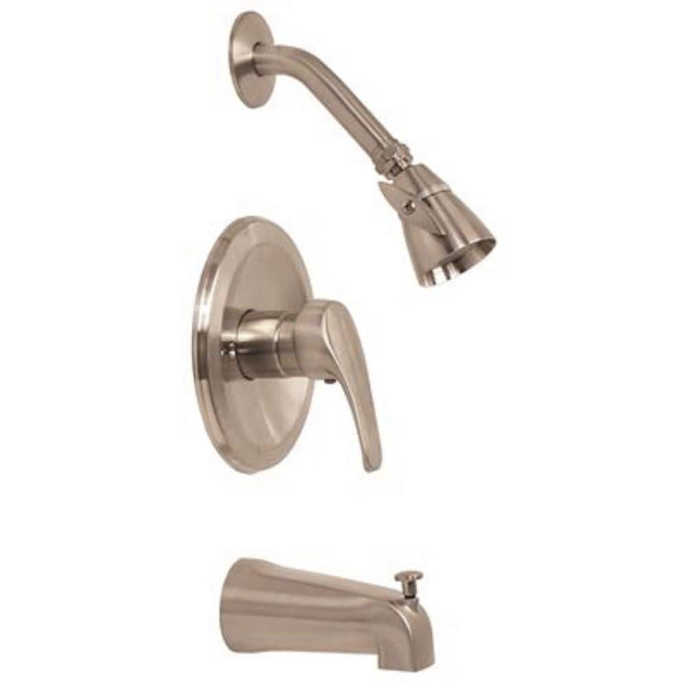 Premier Westlake Single-Handle 1-Spray Adjustable Tub and Shower Faucet in Brushed Nickel -  120466