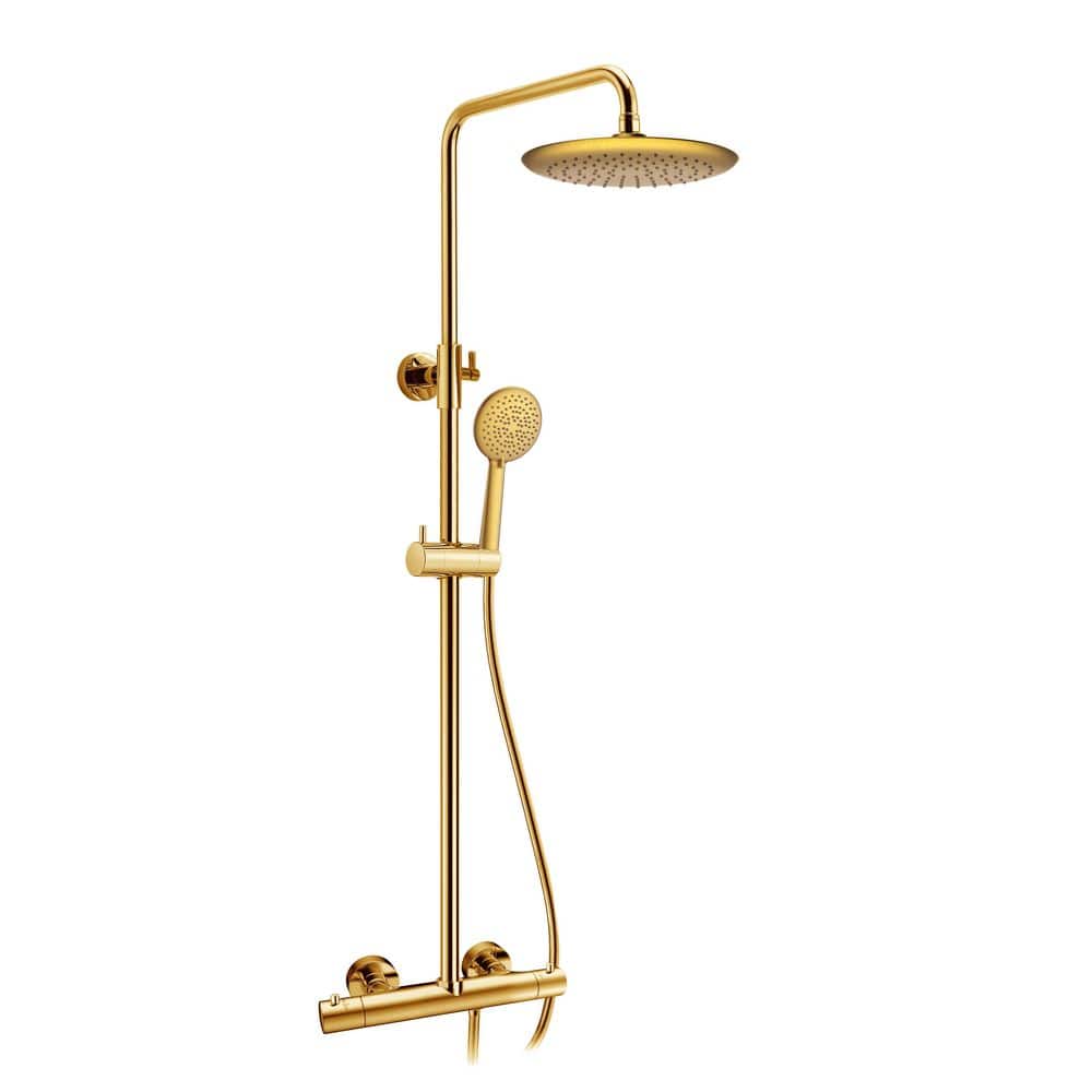 ANZZI Downpour 5-Spray Patterns with 9.5 in. Wall Mount