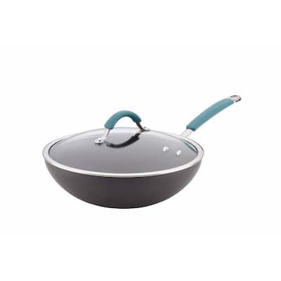 Cucina Hard-Anodized Stir-Fry Pan with Lid