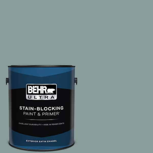 BEHR ULTRA 1 gal. Home Decorators Collection #HDC-AC-23 Provence Blue Satin Enamel Exterior Paint & Primer