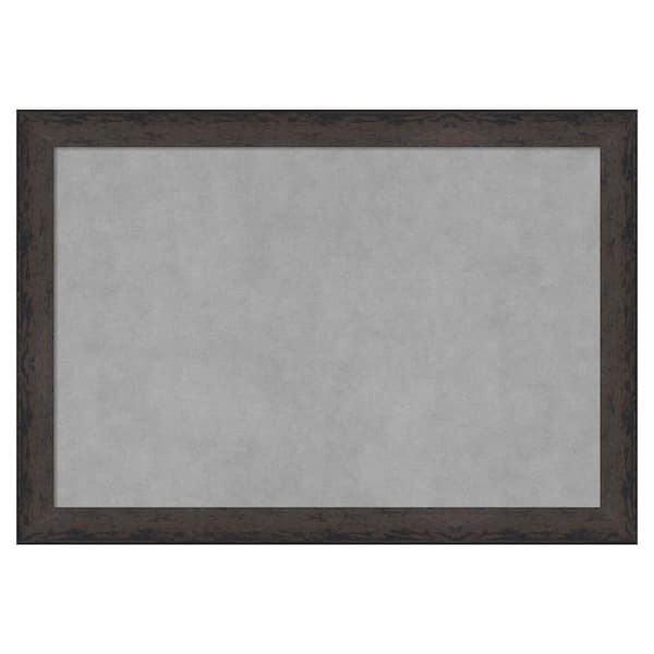Amanti Art Dappled Black Brown Narrow 27 in. x 19 in. Framed Magnetic Board