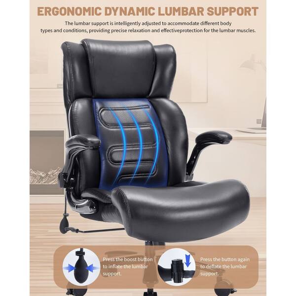 PU Leather Reclining Ergonomic Executive Chair with Thigh