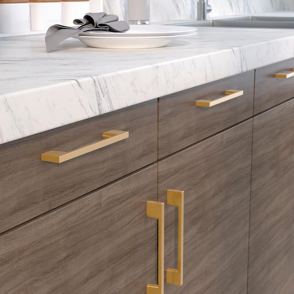 Armadale Collection 5-1/16 in. (128 mm) Modern Champagne Bronze Rectangular Cabinet Bar Pull