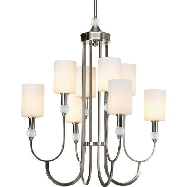 Progress Lighting Splendid Collection 8-Light Brushed Nickel Chandelier