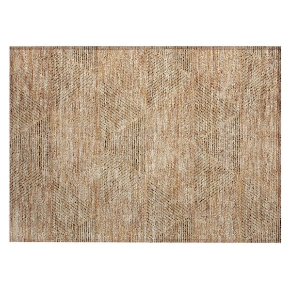 Chantille Machine Washable Indoor/Outdoor Abstract ACN777 Copper 1 ft. 8 in. x 2 ft. 6 in. Area Rug