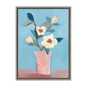 Sylvie "Magnolia Blooms" by Kate Aurelia Studio Framed Canvas Wall Art 24 in. x 18 in.