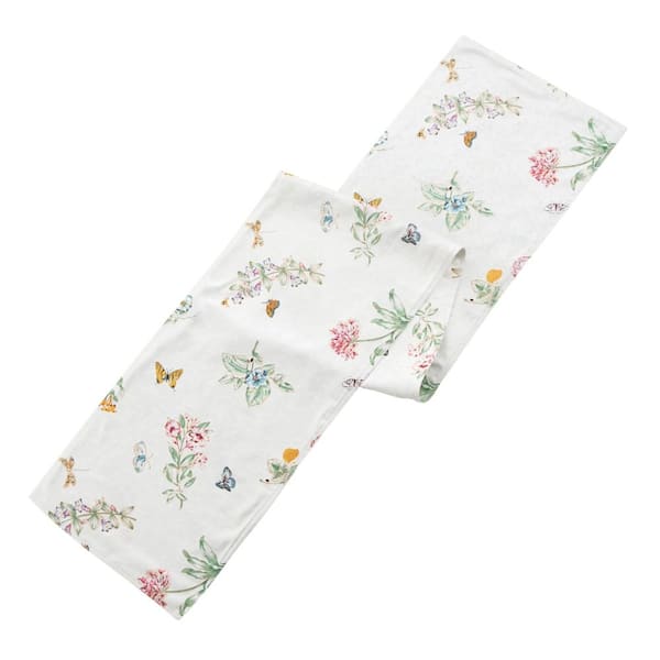 Lenox Butterfly Meadow Damask Runner, Multicolor - 14"W x 70"L
