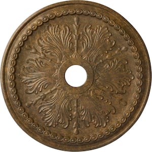 1-1/2 in. x 27-1/2 in. x 27-1/2 in. Polyurethane Winsor Ceiling Medallion, Rubbed Bronze