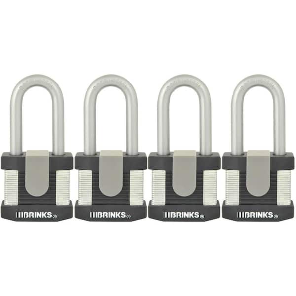 Brinks 50 mm Laminated Steel Commercial Padlock (4 Pack)