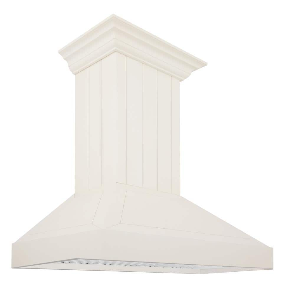 36 in. 400 CFM Ducted Vent Wall Mount Range Hood in Cottage White -  ZLINE Kitchen and Bath, KPTT-36