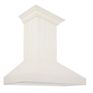 36 in. 400 CFM Ducted Vent Wall Mount Range Hood in Cottage White