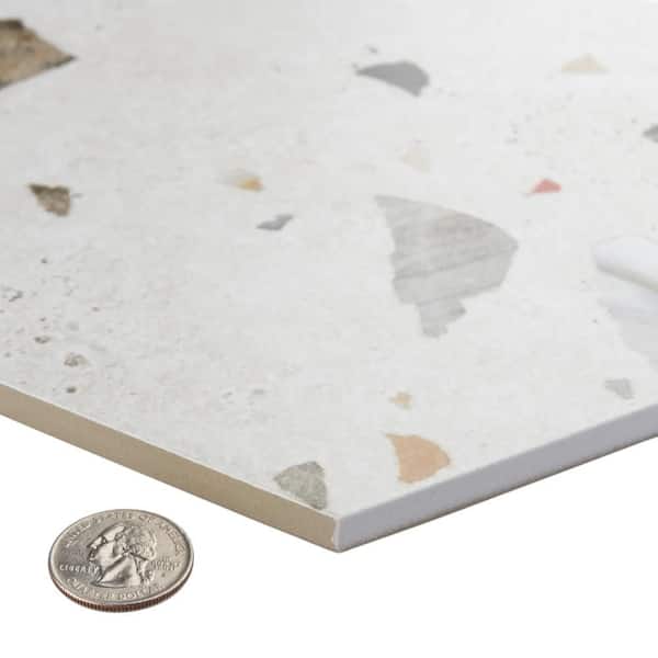Sonar Hex White 9 in. x 10 in. Porcelain Floor and Wall Tile (6.89 sq. ft./Case)