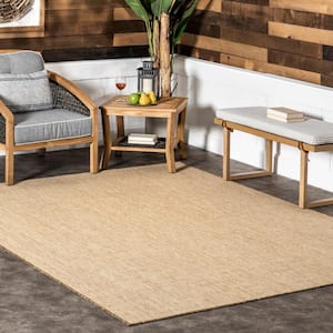 Nakia Transitional Natural 4 ft. x 6 ft. Indoor/Outdoor Area Rug