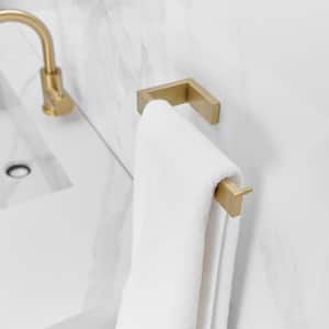Bathroom Hardware Set 4-Piece Bath Hardware Set with Towel Bar，Robe Hook, Toilet Paper Holder in Brushed Gold
