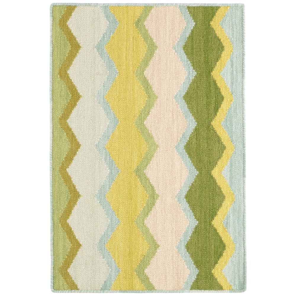 Safety Net Handwoven Wool Green 8 ft. x 10 ft. Indoor Area Rug price history on PriceWatchPro