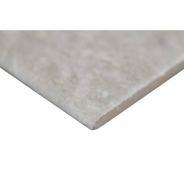 Alessio Grey Bullnose 3 in. x 18 in. Matte Porcelain Threshold Wall Tile Trim (15 lin. ft./Case)