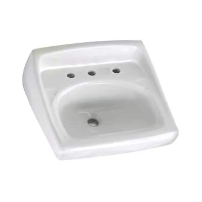 American Standard Lucerne Wall-Mounted Bathroom Sink in White-0355.027. ...