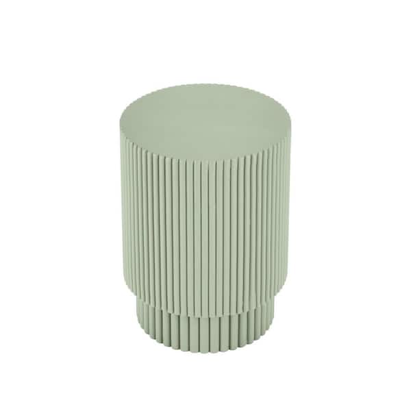Sudzendf 15.2 in. Round H-Barrel Magnesium Oxide Coffee Table, Durable, Waterproof