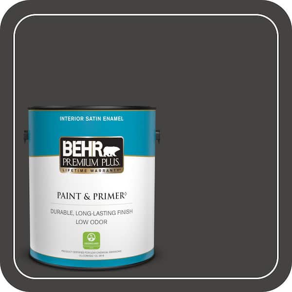 BEHR PREMIUM PLUS 1 gal. #ECC-27-3 Evening Canyon Satin Enamel Low Odor Interior Paint & Primer