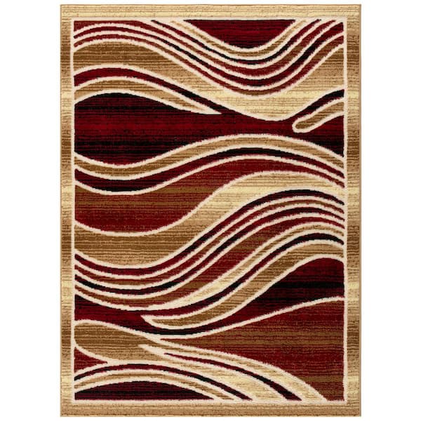 L'Baiet Nova Brown Graphic 4 ft. x 6 ft. Area Rug