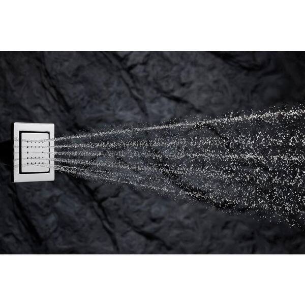 KOHLER WaterTile 4-7/8 in. Square 2.5 GPM 54-Nozzle Body Spray with Soothing Spray in Vibrant Polished Nickel